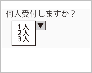 受診人数を選びます。